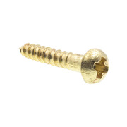 PRIME-LINE Wood Screw, Round Head, Phillips Drive #2 X 1/2in Solid Brass 25PK 9206853